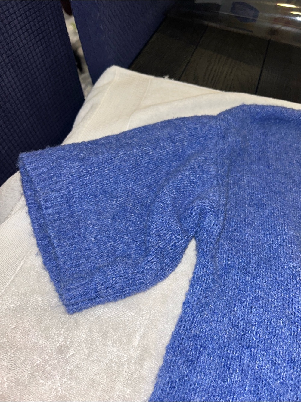 wild fable Rich Royal Blue Fuzzy Crewneck Sweater - Picture 5 of 7